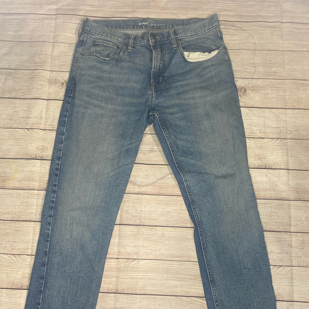 Old Navy 32x30 Slim Fit Blue Jeans Stretch Flex Denim Modern Soft
